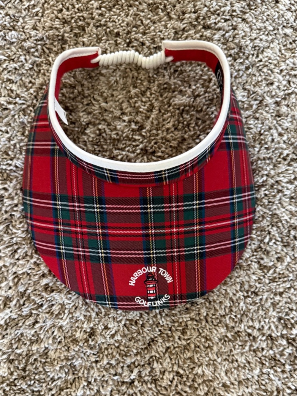 NWT Tartan Plaid Harbour Town Golf Links Sun Visor by Kate Lord